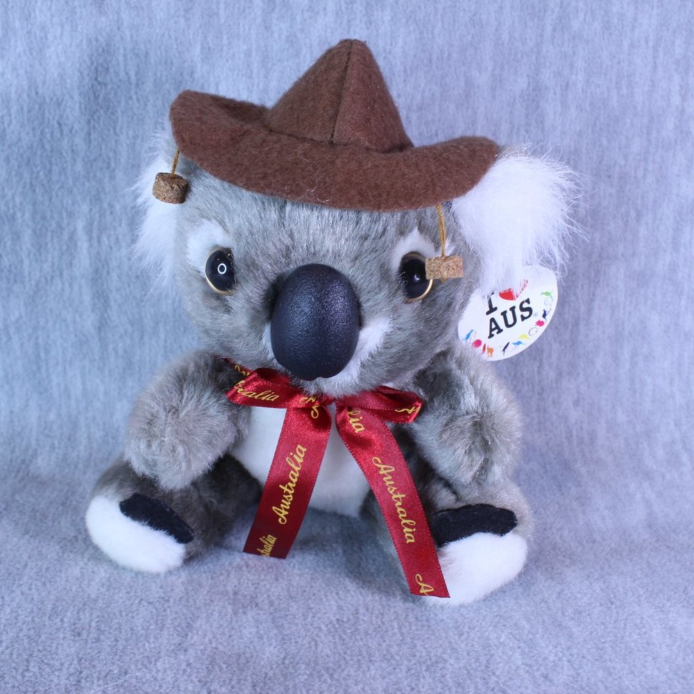 KOALA BEAR I Love‎ Australia Plush TOY 6" Plush Sitting Stuffed Animal With Hat